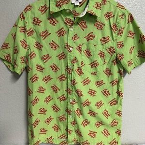 Toy Story Pizza planet button down shirt size small